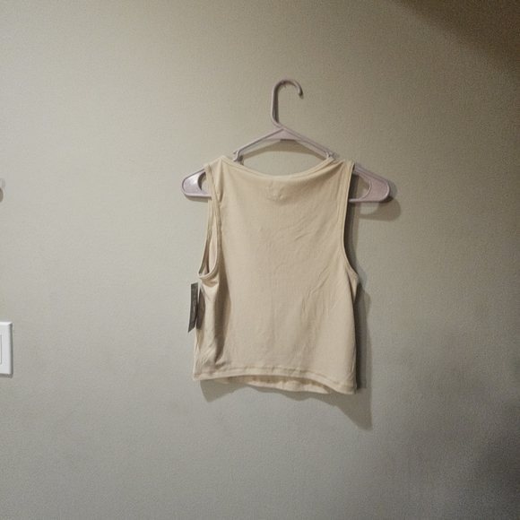 Essentials Tan Ribbed Tank Top - Picture 6 of 6